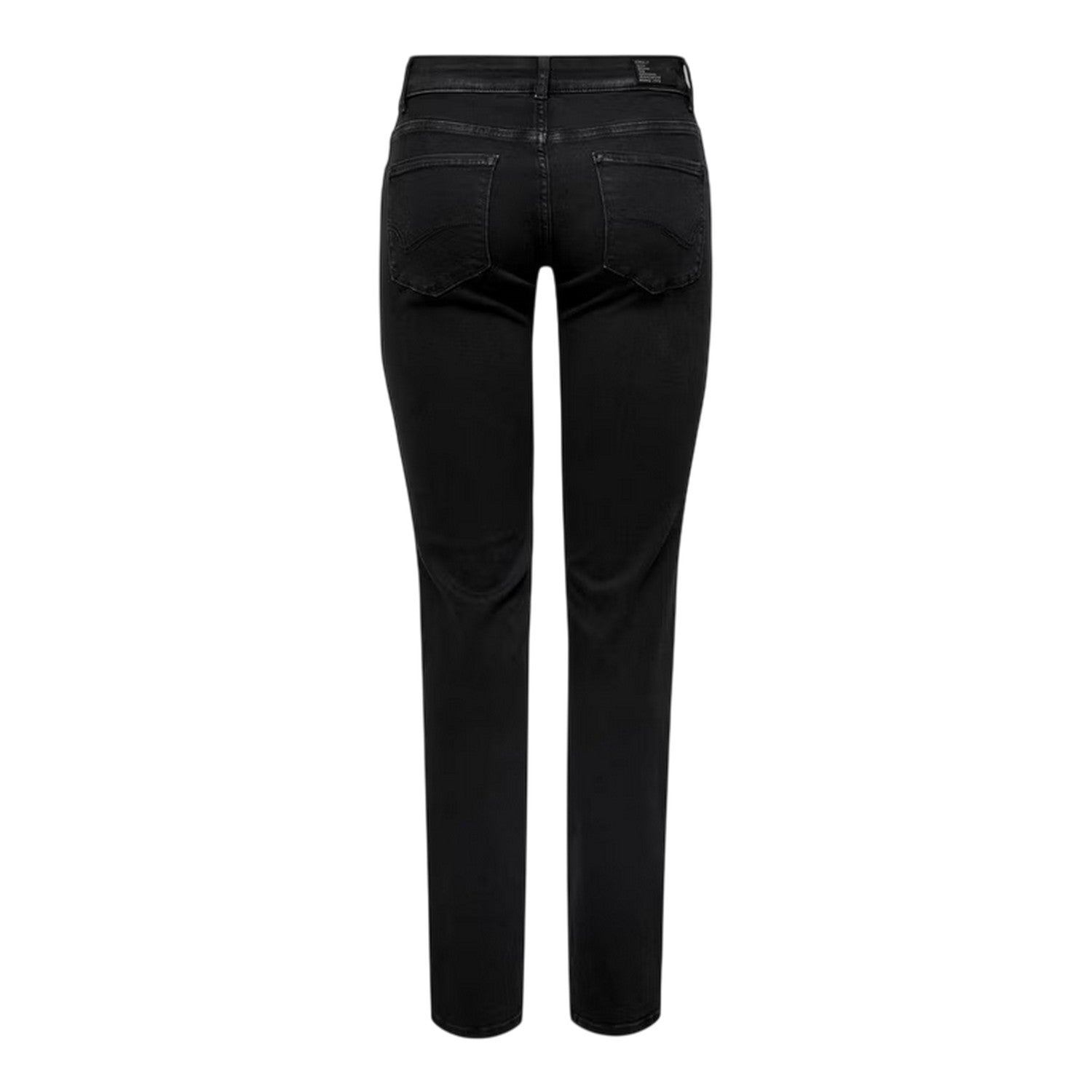 Washed Black - Back - Only Womens-Ladies Denim Straight Leg Jeans