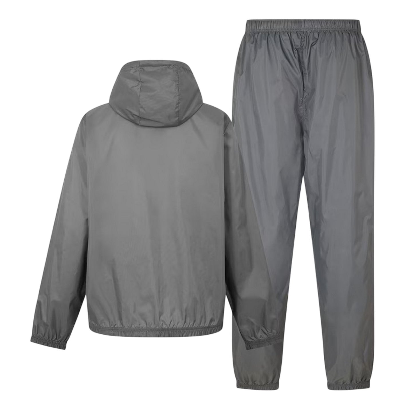 Grey - Back - Ellesse Mens Hybrid Jacket and Trousers Set
