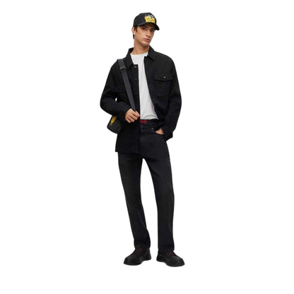 Black - Lifestyle - Hugo Mens Graffiti Face 5 Pockets Slim Jeans