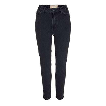Black Denim - Front - JJXX Womens-Ladies 5 Pockets Slim Jeans
