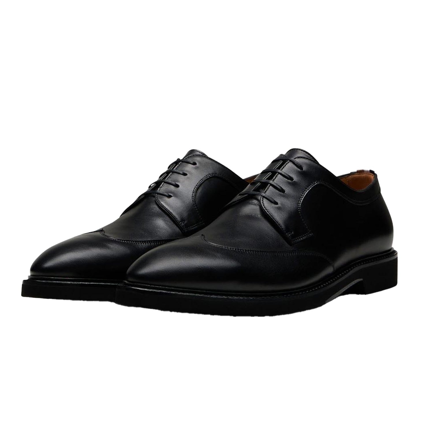 Black - Lifestyle - Boss Mens Jerrard Leather Derby Shoes