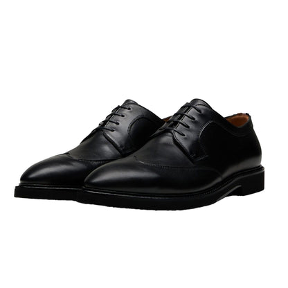 Black - Lifestyle - Boss Mens Jerrard Leather Derby Shoes