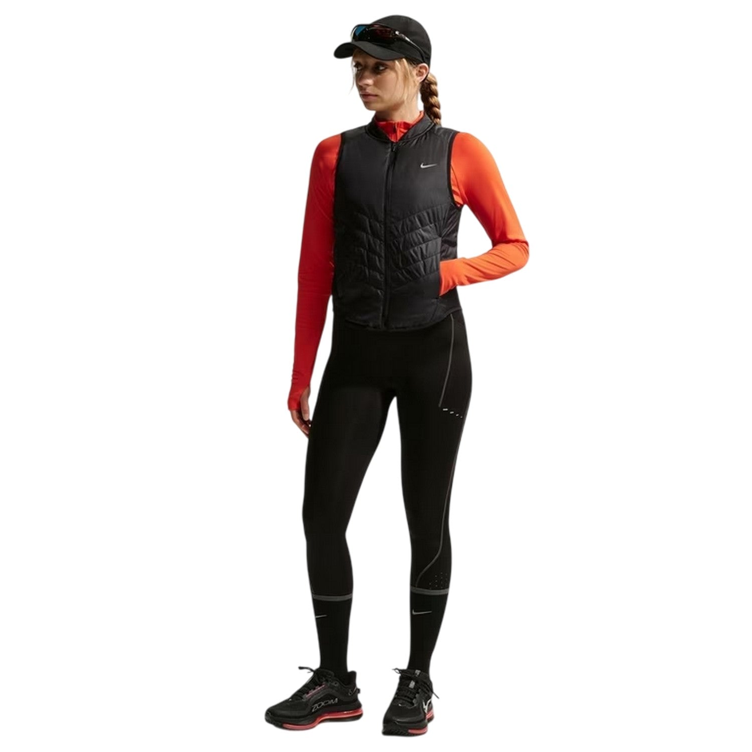 Black - Side - Nike Womens-Ladies Performance Slim Race Vest