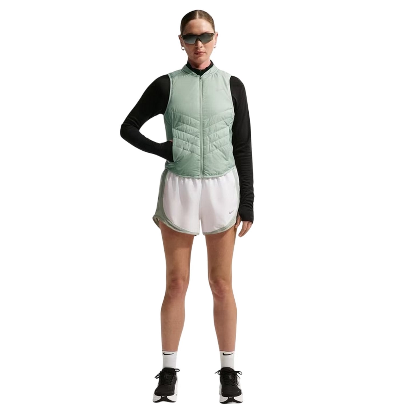 Green - Front - Nike Womens-Ladies Performance Slim Race Vest