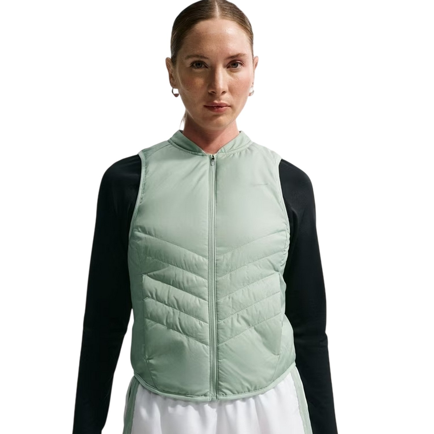Green - Side - Nike Womens-Ladies Performance Slim Race Vest