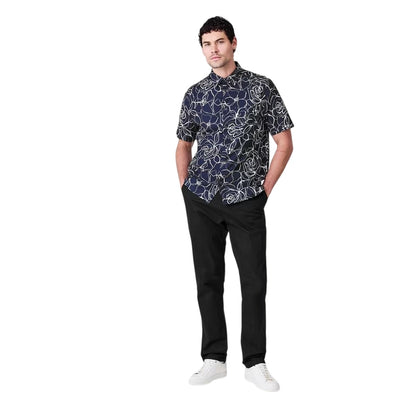 Black - Side - Ted Baker Mens Haydae Straight Chinos