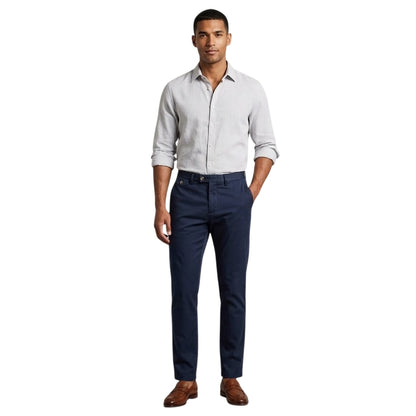 Navy - Side - Ted Baker Mens Haydae Straight Chinos