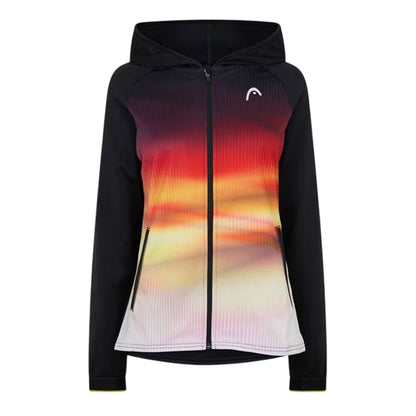 Sun Gradient - Front - Head Womens-Ladies Gradient Zipped Windbreaker