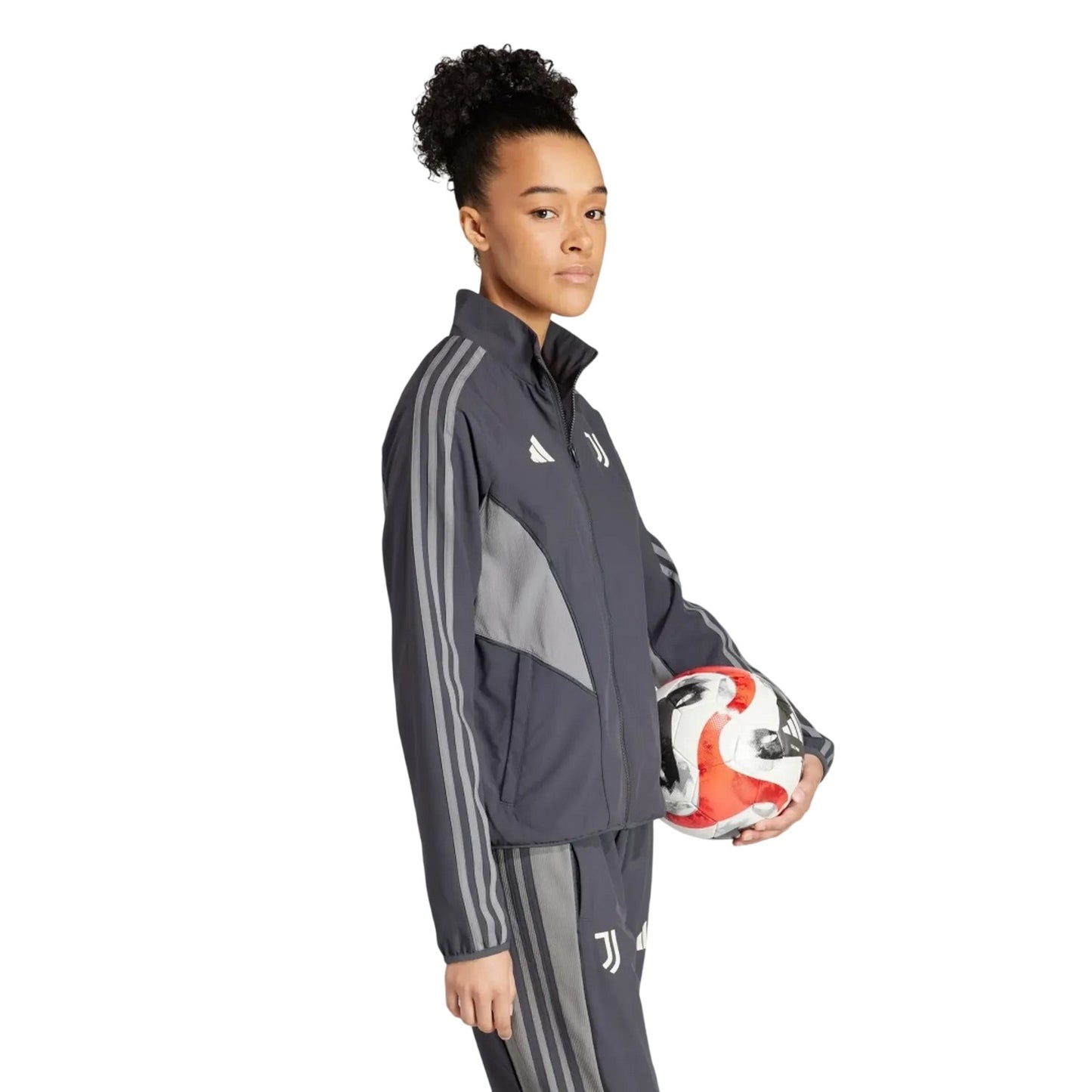 Carbon - Side - Adidas Womens-Ladies Juventus Tracksuit Top