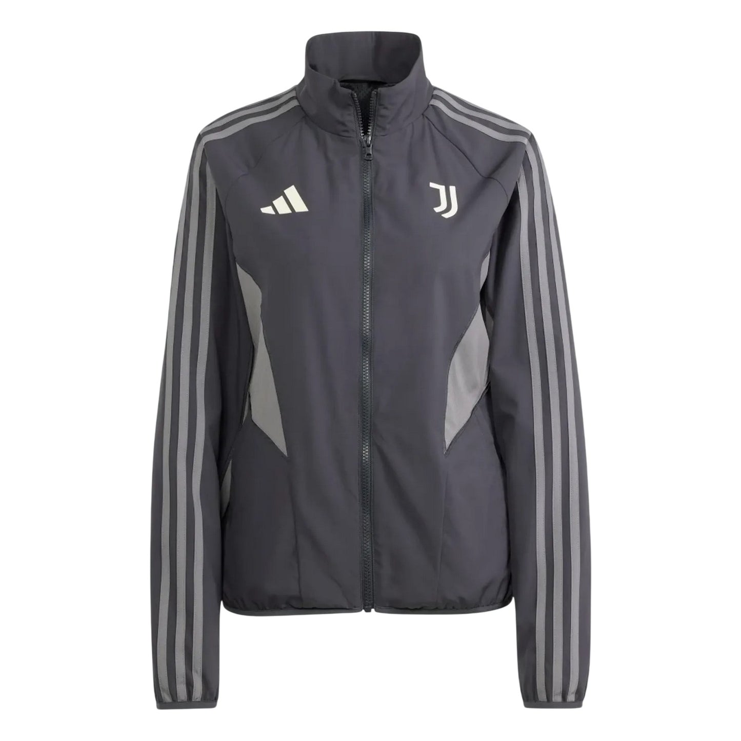 Carbon - Front - Adidas Womens-Ladies Juventus Tracksuit Top