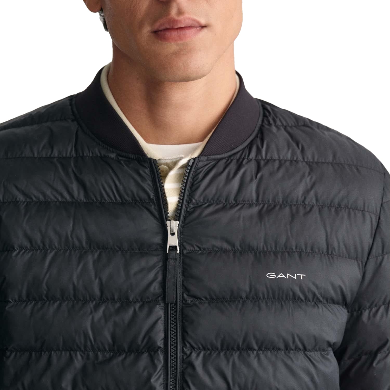 Black - Lifestyle - Gant Mens Light Padded Bomber Jacket