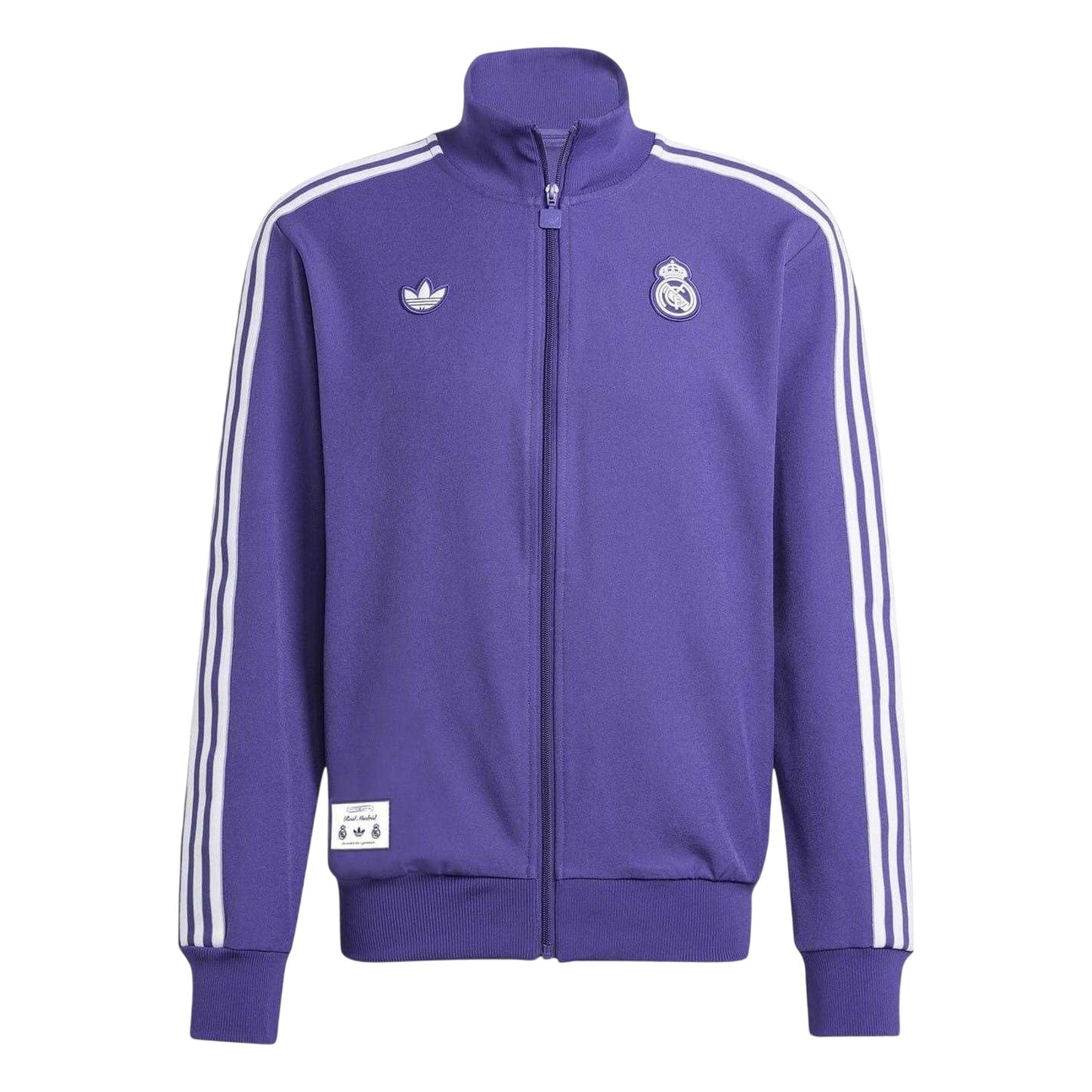 Purple - Front - Adidas Mens Terrace Icons Real Madrid CF Tracksuit Top