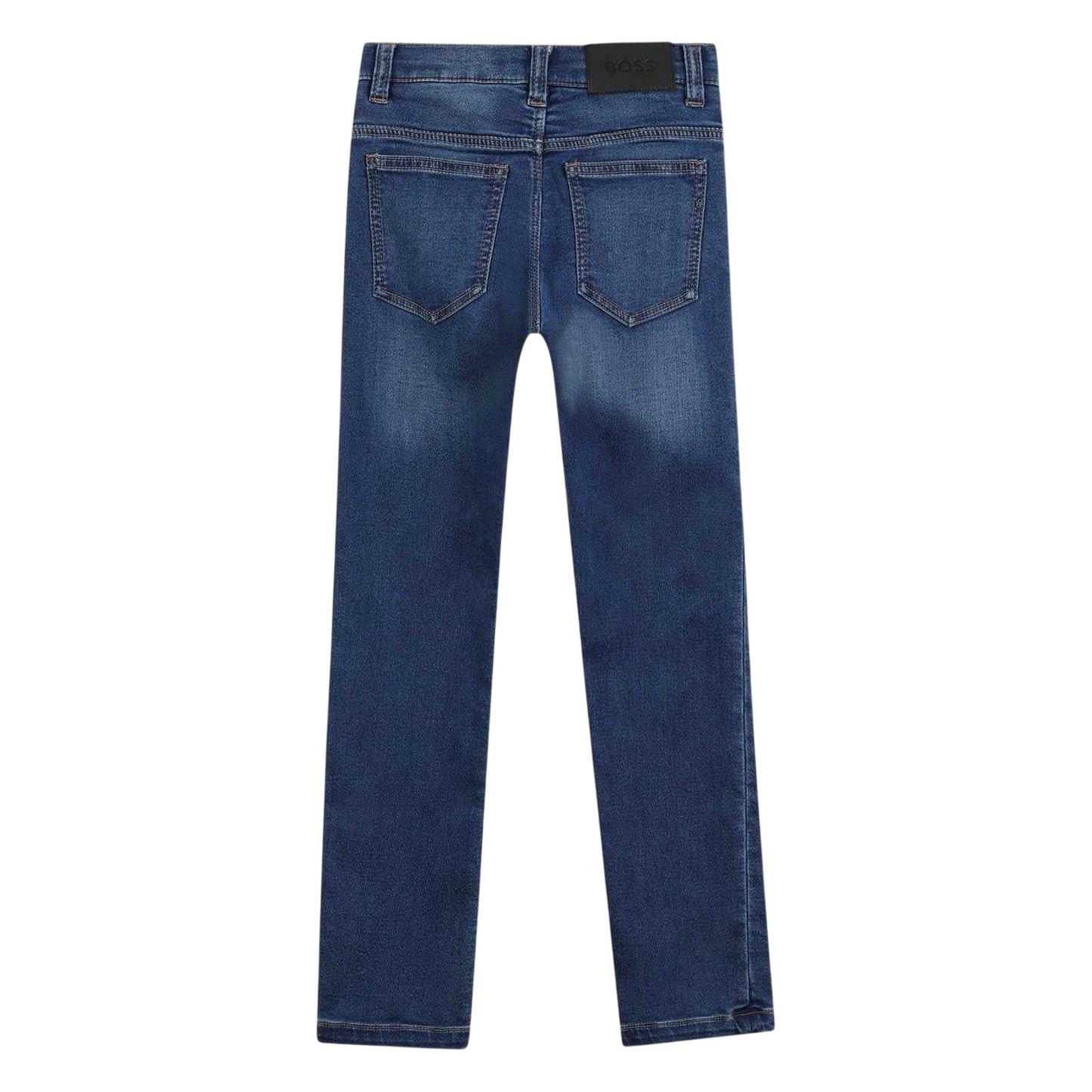 Blue - Back - Boss Childrens-Kids 5 Pockets Straight Jeans