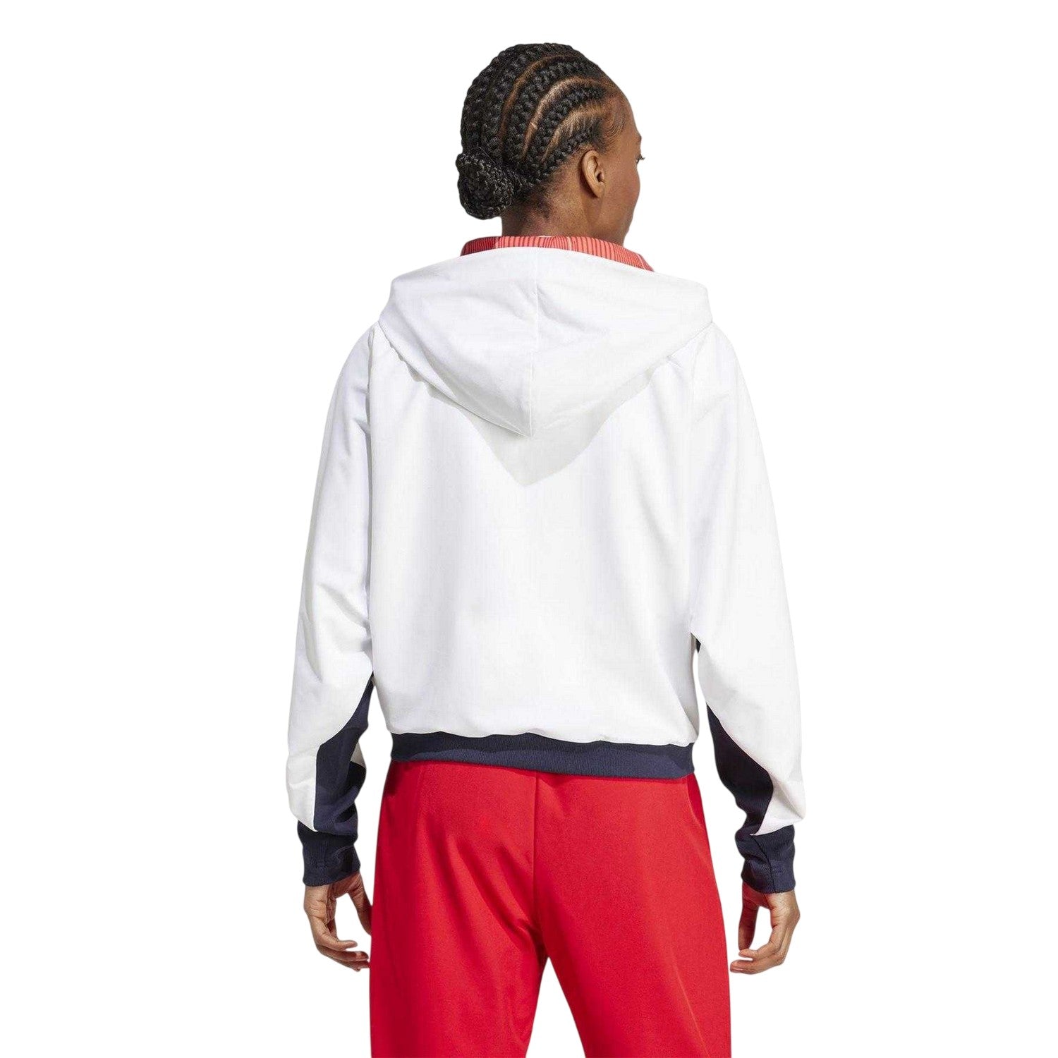 White - Back - Adidas Womens-Ladies Poland Tracksuit Top