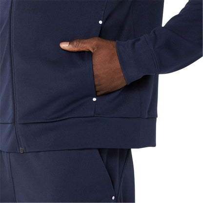 Midnight Blue - Side - Asics Mens Court Warm Up Tracksuit Top