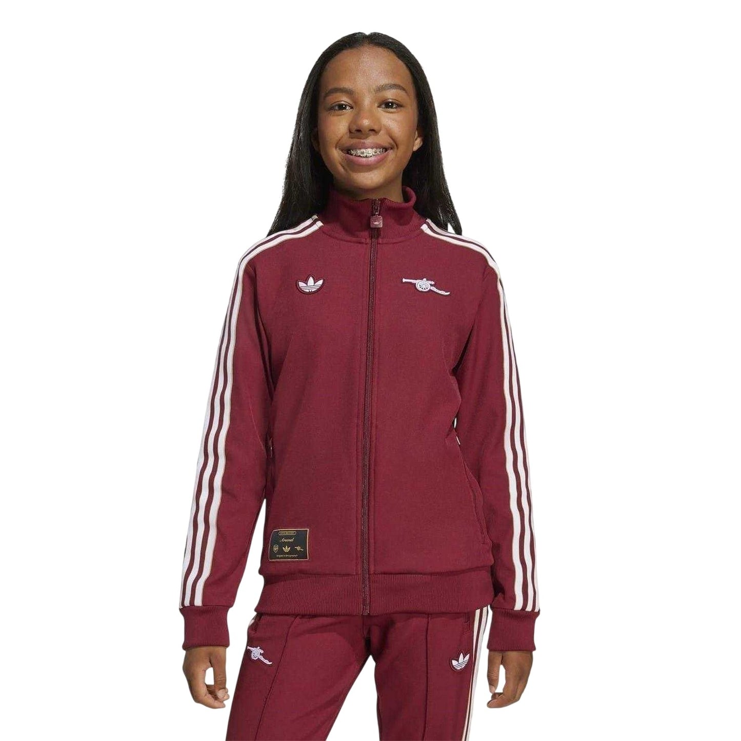Red - Lifestyle - Adidas Childrens-Kids Terrace Icons Arsenal FC Tracksuit Top