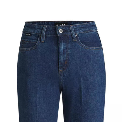 Blue - Back - Boss Womens-Ladies Parkway 5 Pockets Straight Leg Jeans