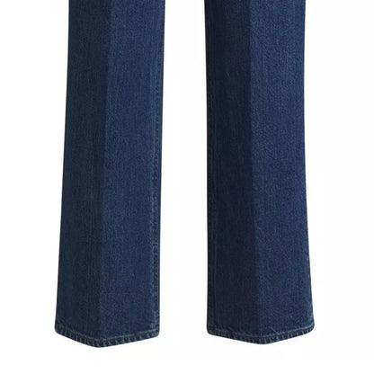 Blue - Side - Boss Womens-Ladies Parkway 5 Pockets Straight Leg Jeans