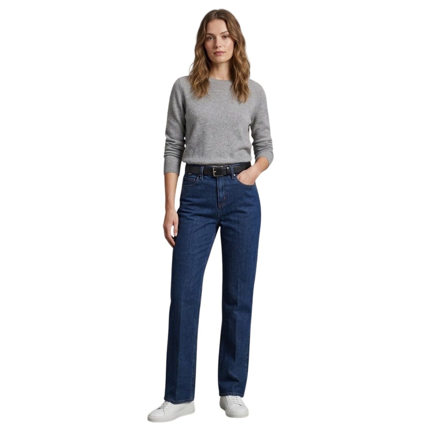 Blue - Lifestyle - Boss Womens-Ladies Parkway 5 Pockets Straight Leg Jeans