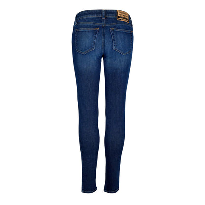 Blue Denim - Back - Diesel Womens-Ladies Mid Rise Straight Leg Jeans