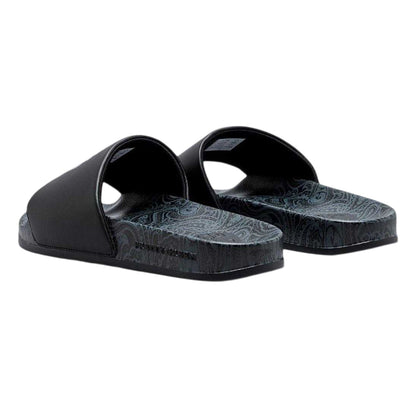 Black-White - Back - Pretty Green Mens Paisley Sliders
