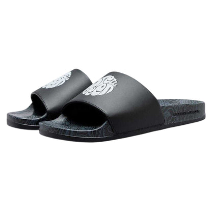 Black-White - Lifestyle - Pretty Green Mens Paisley Sliders