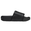 Black - Side - Y-3 Mens Plain Leather Sliders