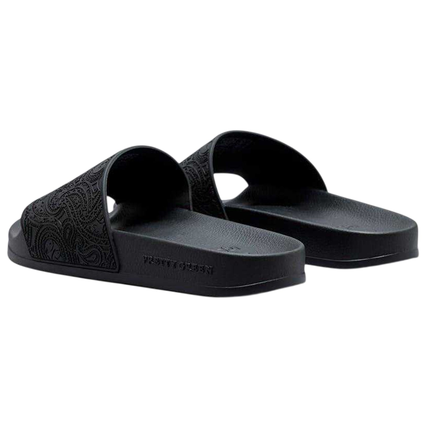 Black-White - Back - Pretty Green Mens Okala Flat Slides
