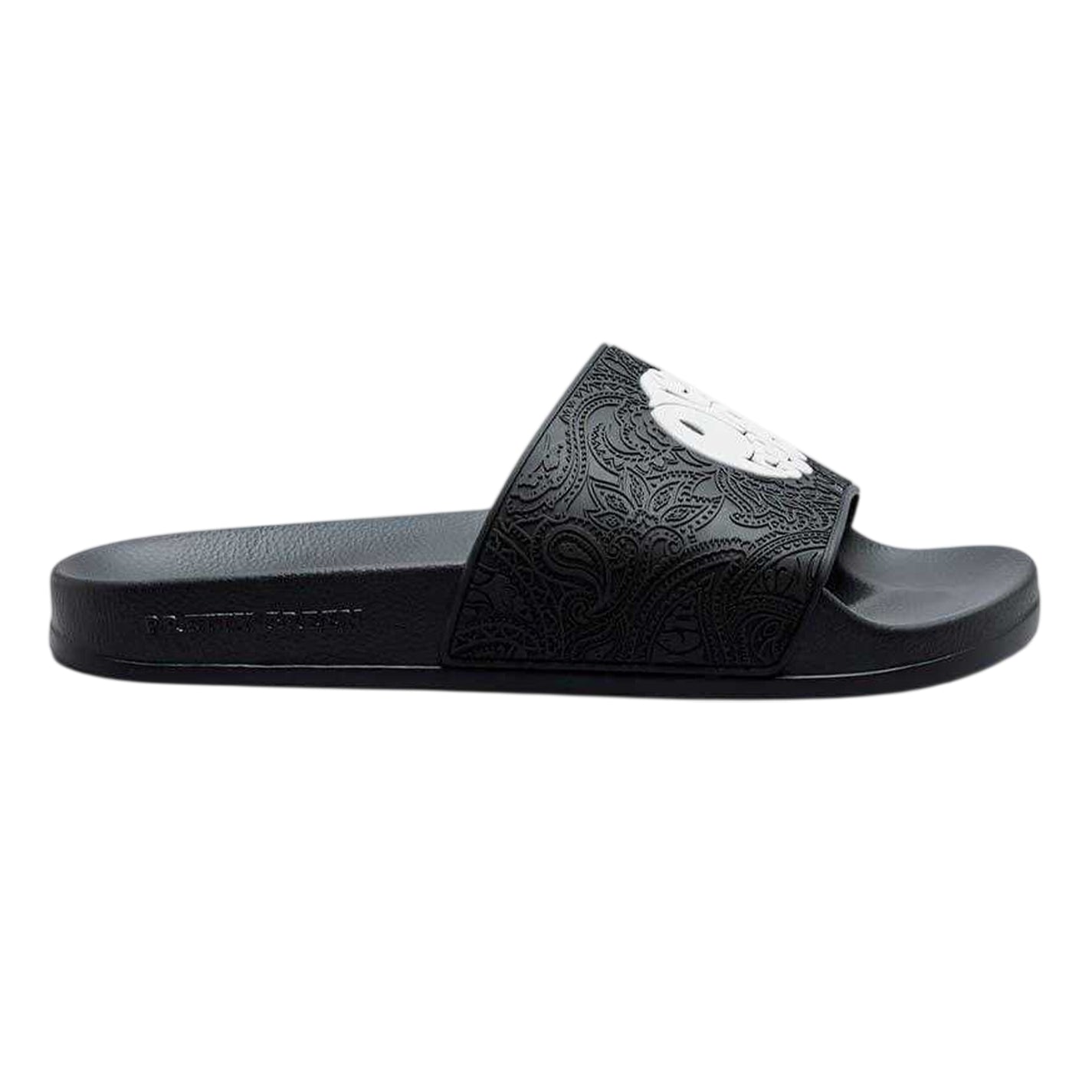 Black-White - Front - Pretty Green Mens Okala Flat Slides
