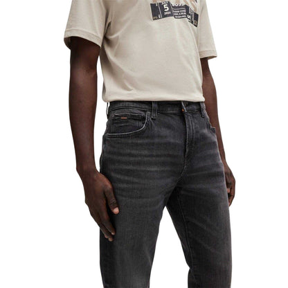 Charcoal - Side - Boss Mens 5 Pockets Slim Jeans