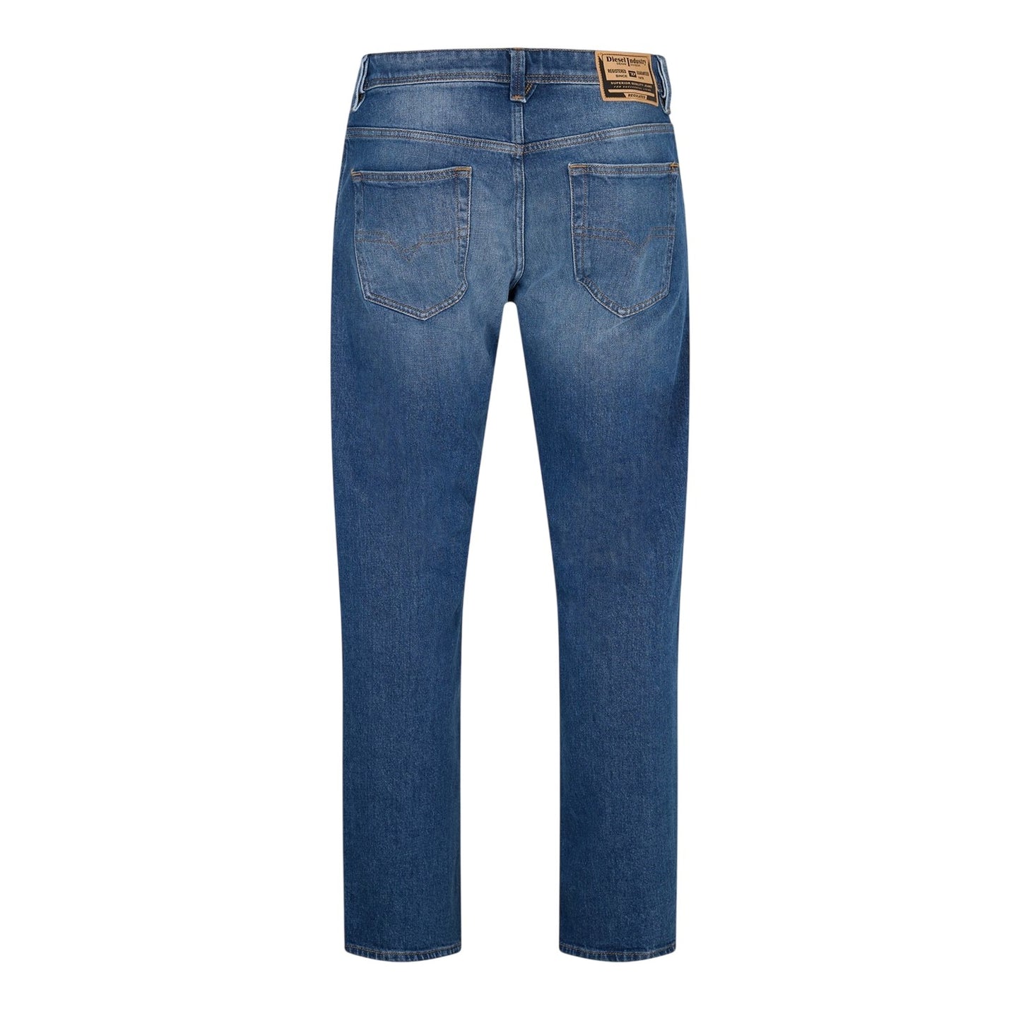 Blue Denim - Back - Diesel Mens 5 Pockets Straight Jeans