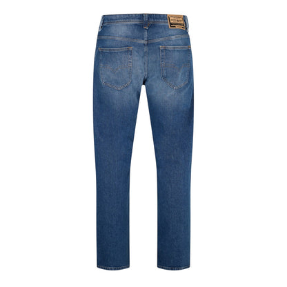 Blue Denim - Back - Diesel Mens 5 Pockets Straight Jeans