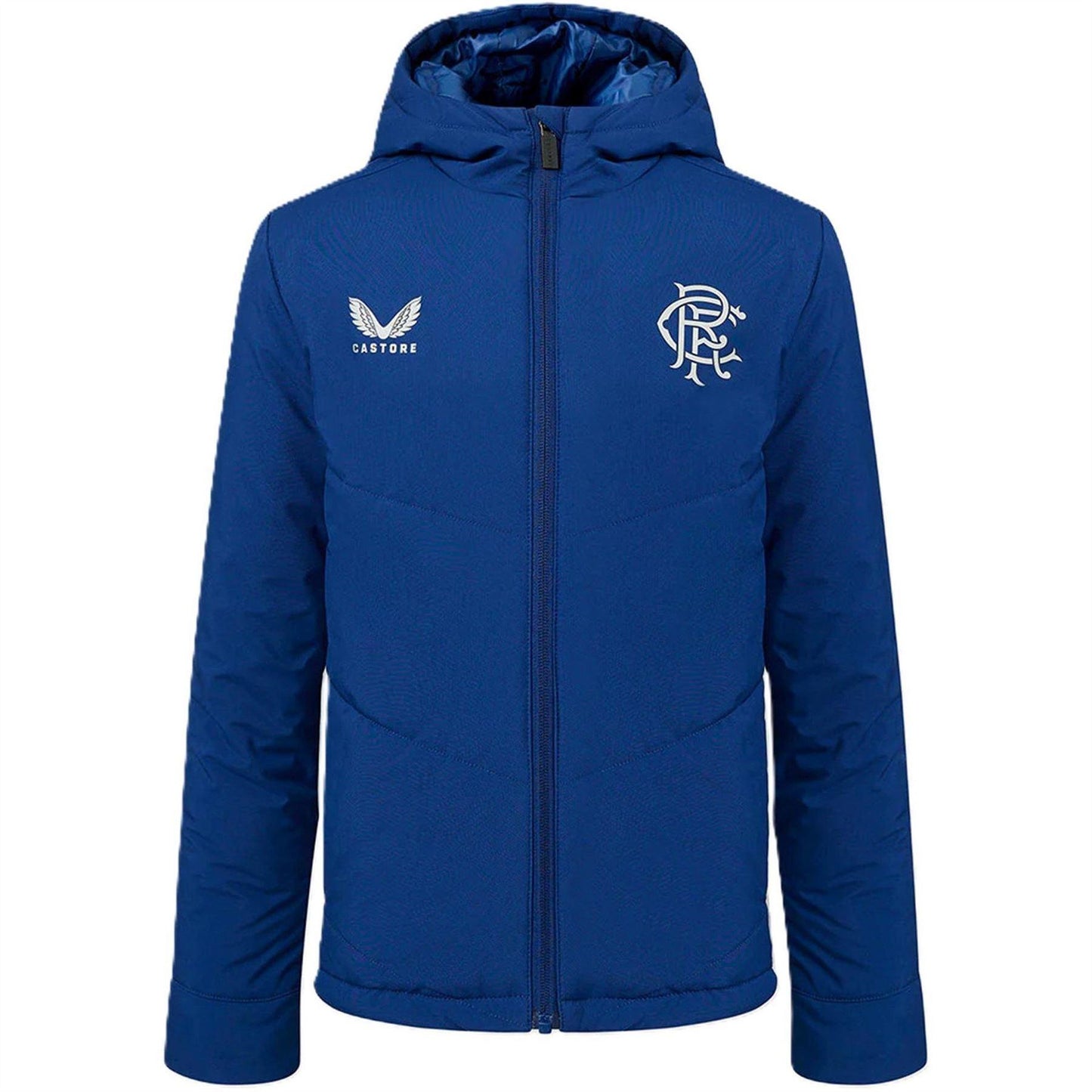 Blue-Grey - Front - Castore Boys Rangers FC Coach Jacket