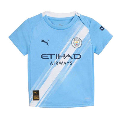 Blue - Side - Puma Baby 2025-2026 Manchester City FC Football Kit Set
