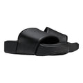 Black - Front - Y-3 Mens Plain Leather Sliders
