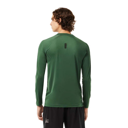 Green - Back - Lacoste Mens Stretch Slim Sport T-Shirt