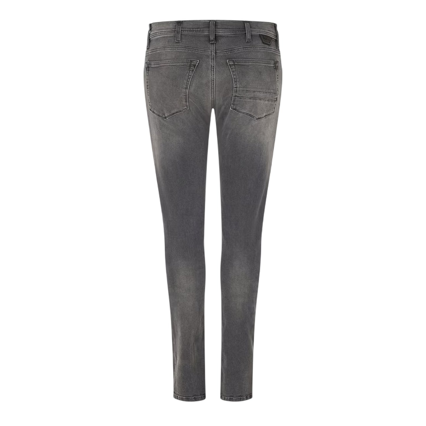 Grey - Back - Replay Mens Lanny Washed Denim 5 Pockets Skinny Jeans