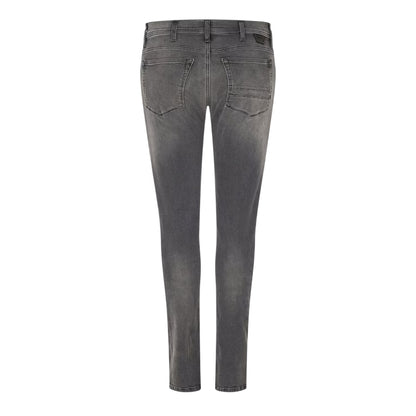Grey - Back - Replay Mens Lanny Washed Denim 5 Pockets Skinny Jeans