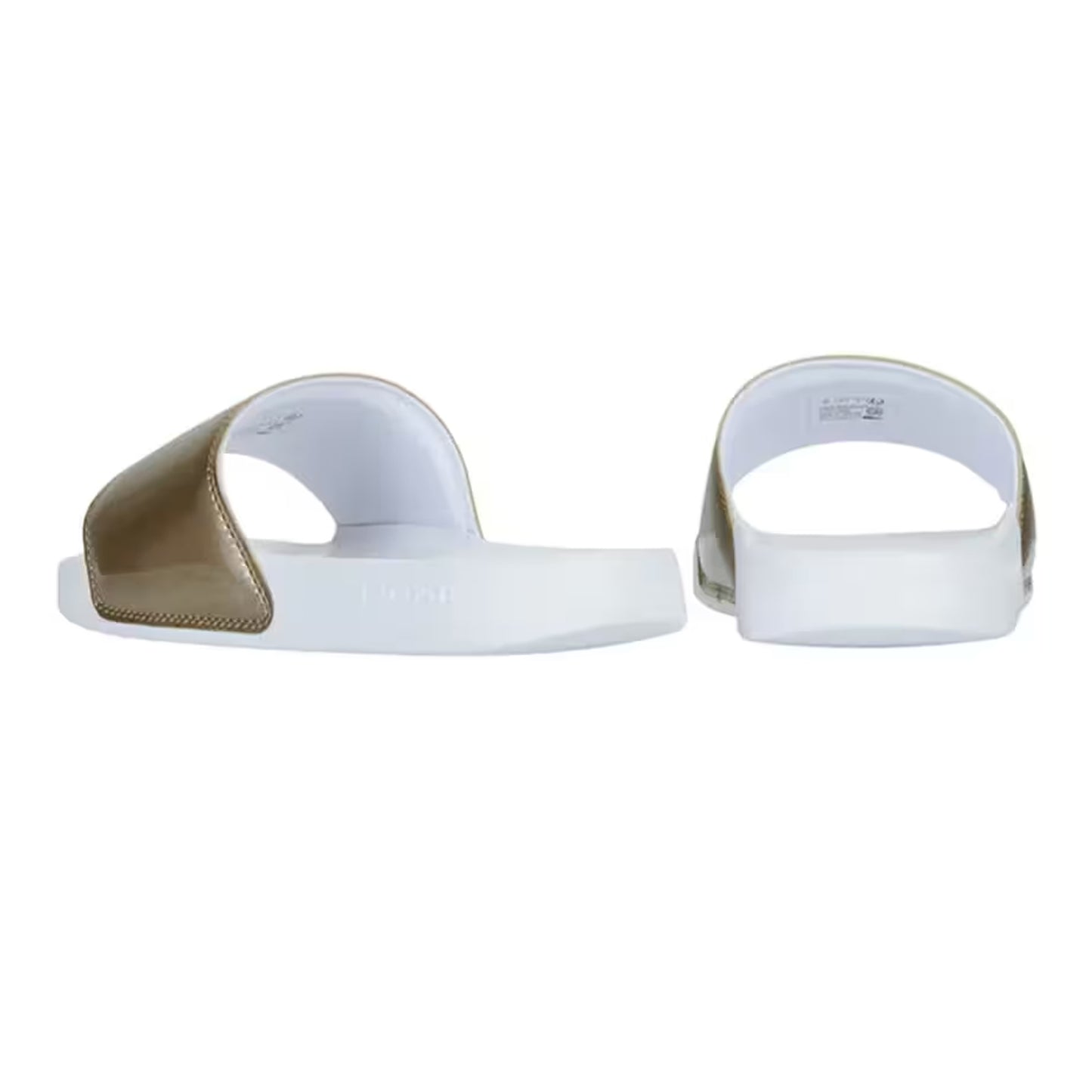 Bronze-White - Back - Lacoste Womens-Ladies Serve Moulded Footbed Sliders