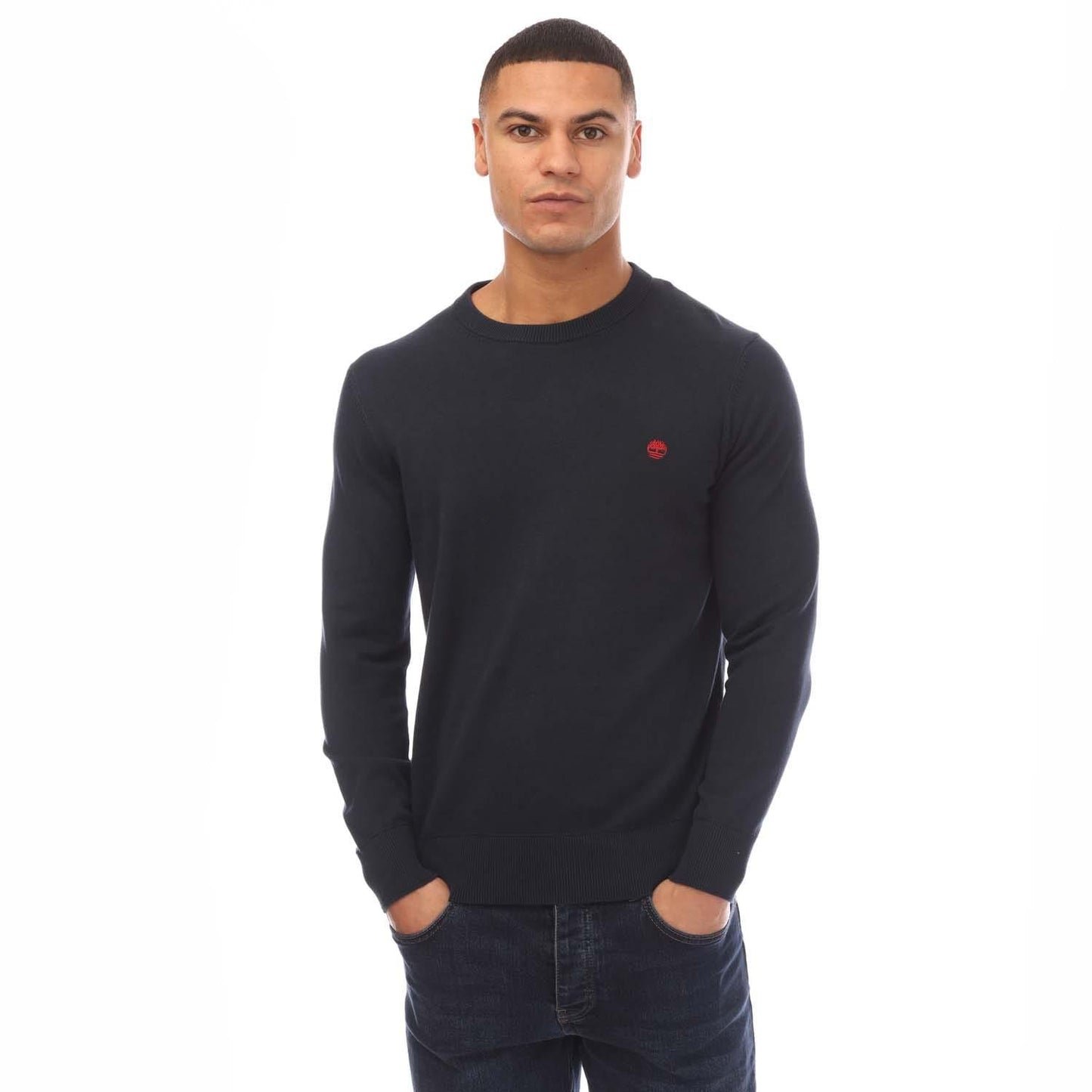 Navy - Front - Timberland Mens Williams River Kennebec Cotton Sweatshirt