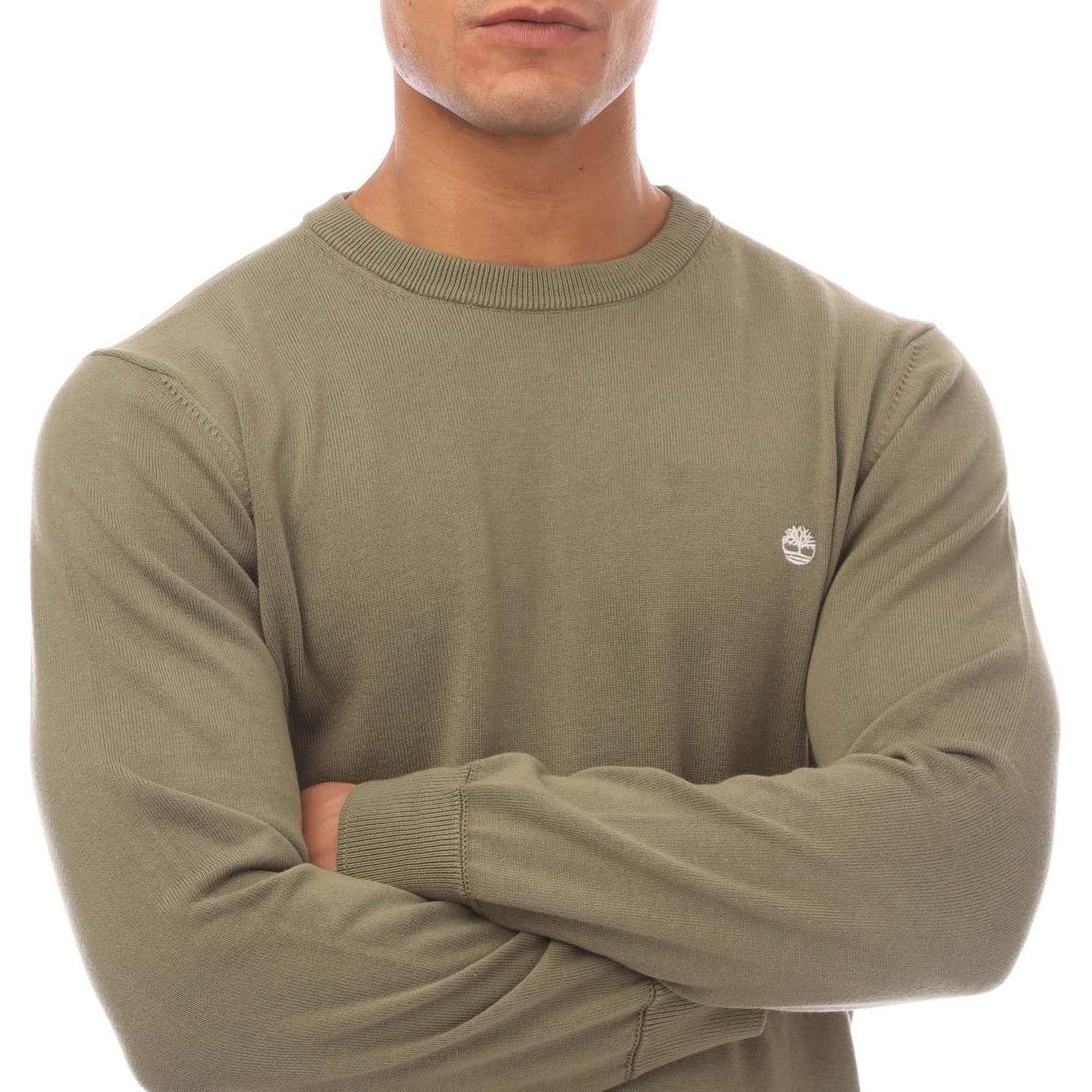 Khaki Green - Side - Timberland Mens Williams River Kennebec Cotton Sweatshirt