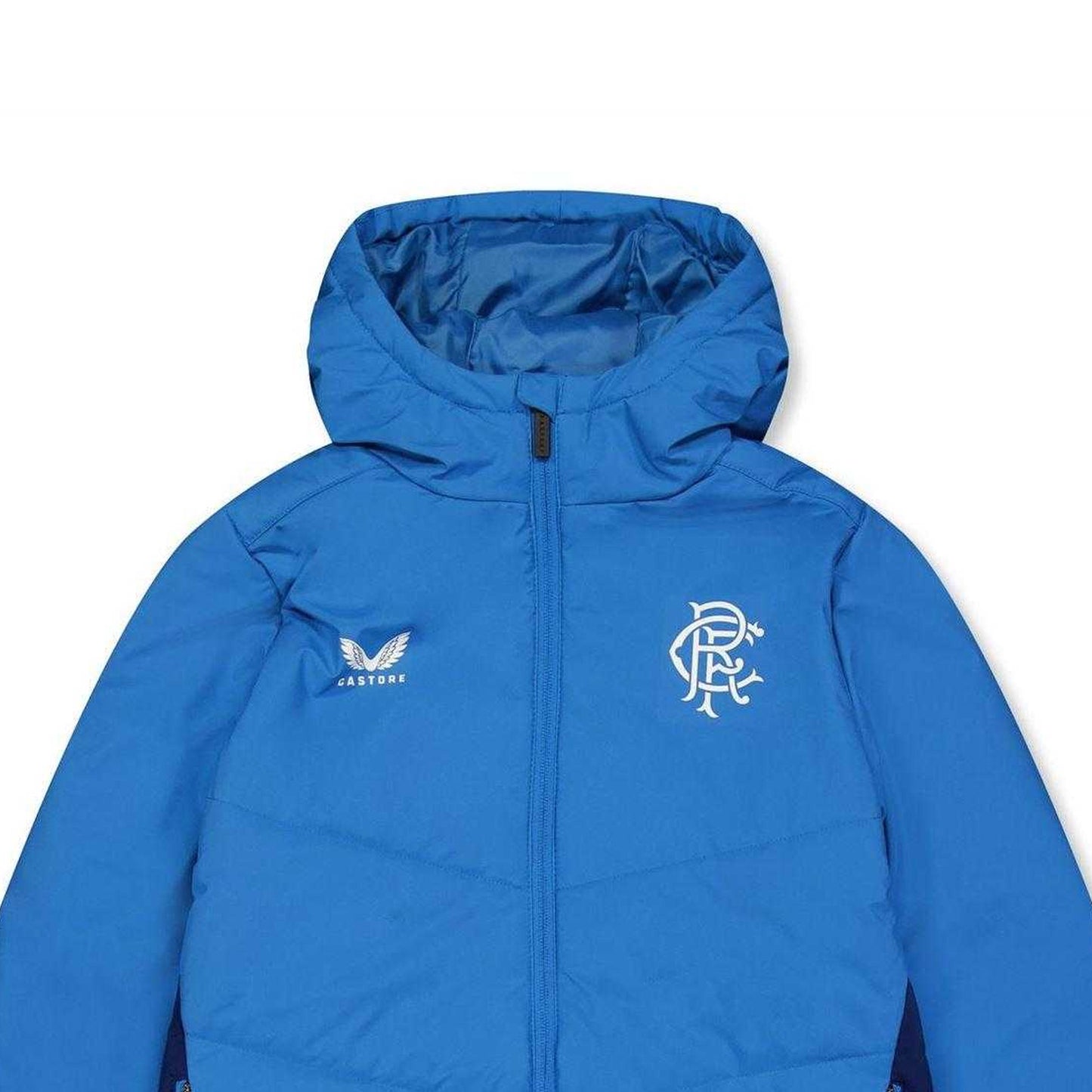 Blue-Deep Blue - Side - Castore Boys Bench Rangers FC Training Jacket