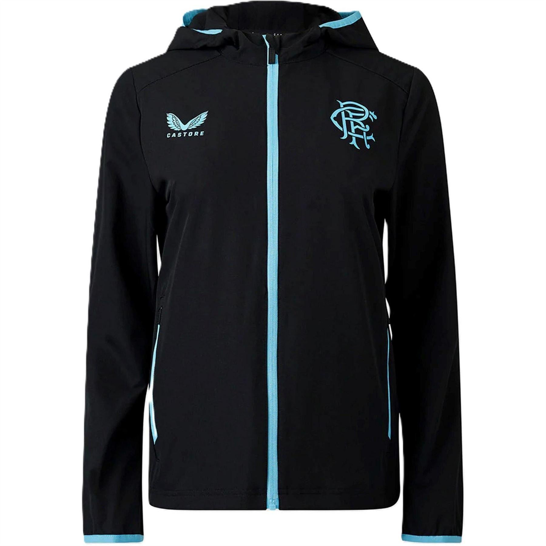 Brilliant White - Front - Castore Boys Rangers FC Hooded Jacket