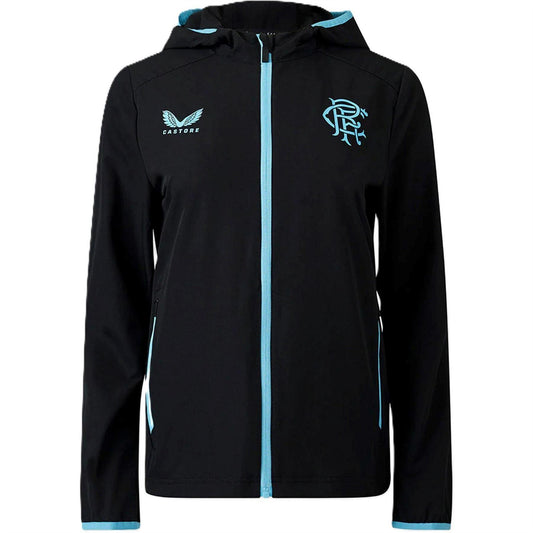 Brilliant White - Front - Castore Boys Rangers FC Hooded Jacket