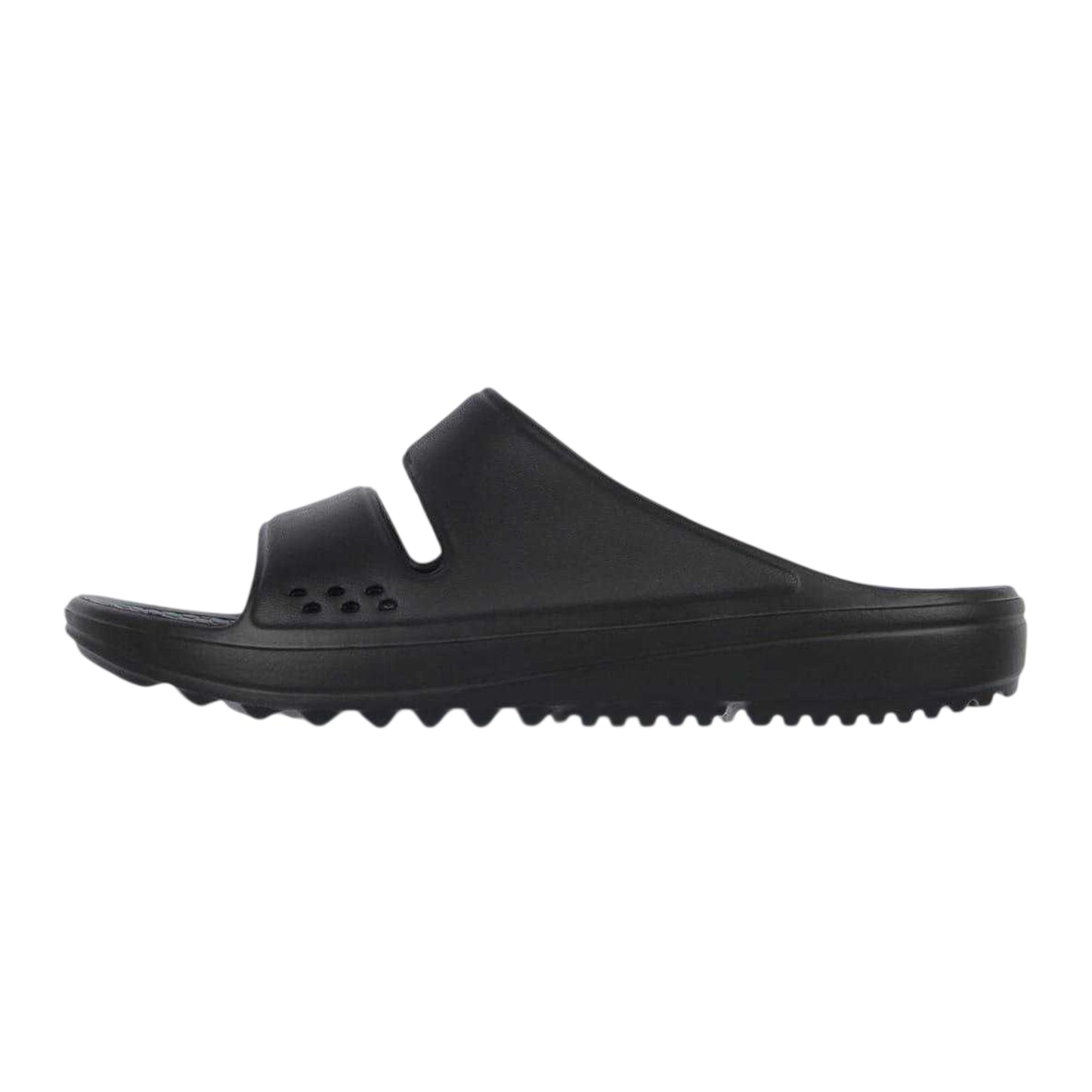 Black - Back - Hot Tuna Womens-Ladies EVA Double Strap Flat Sliders