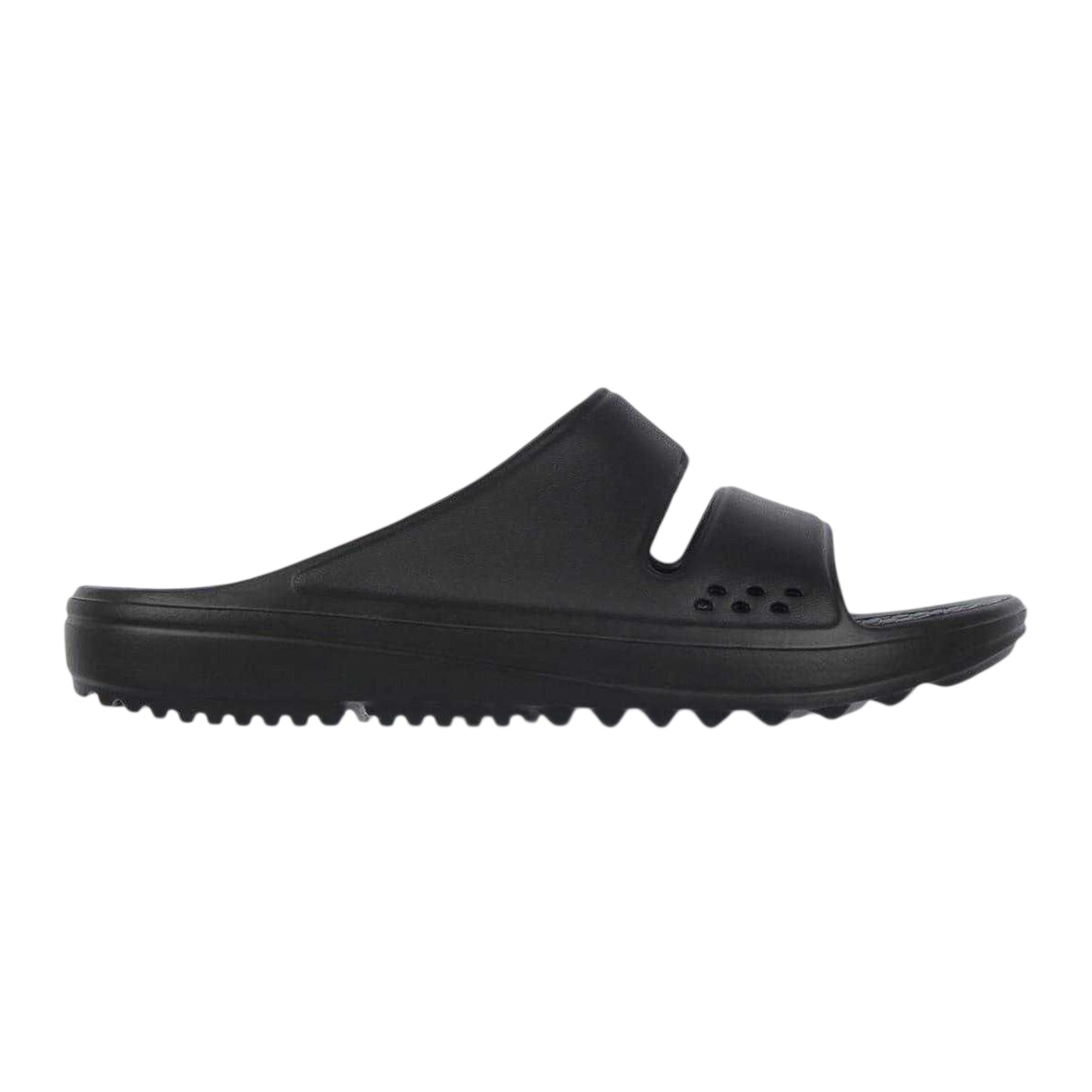 Black - Front - Hot Tuna Womens-Ladies EVA Double Strap Flat Sliders
