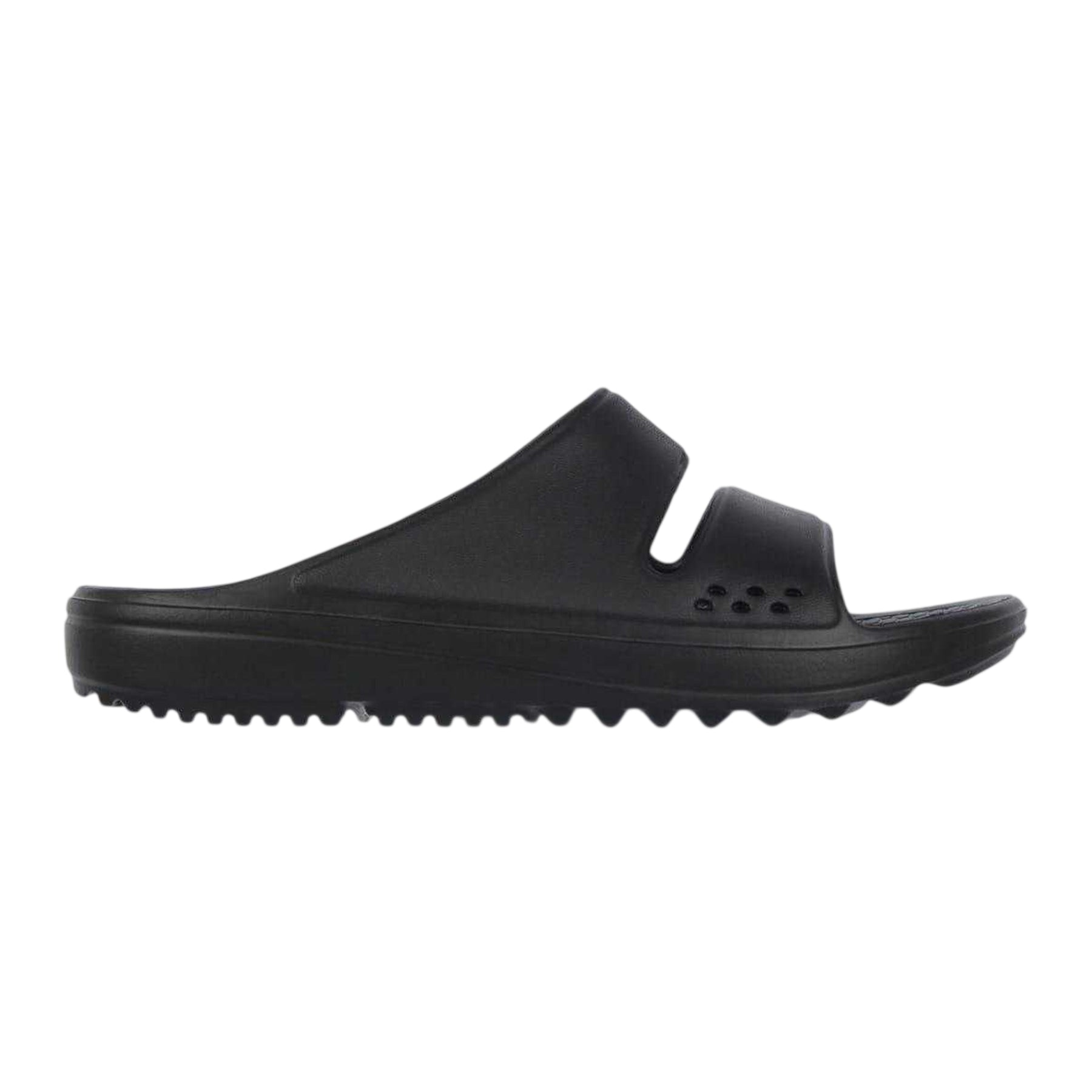 Black - Front - Hot Tuna Womens-Ladies EVA Double Strap Flat Sliders