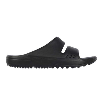 Black - Front - Hot Tuna Womens-Ladies EVA Double Strap Flat Sliders