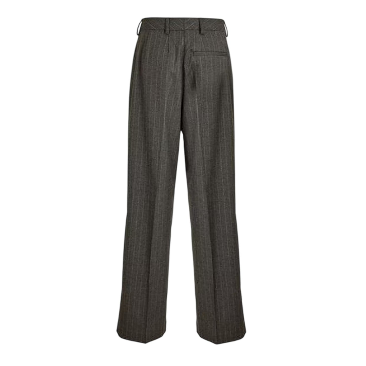 Grey Melange - Back - JJXX Womens-Ladies Pinstripe Straight Trousers
