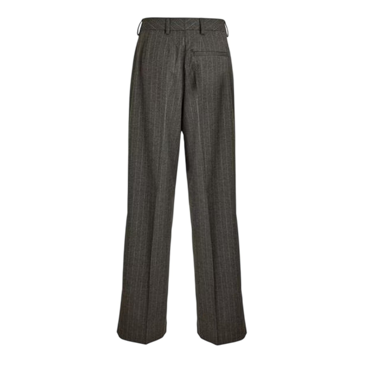 Grey Melange - Back - JJXX Womens-Ladies Pinstripe Straight Trousers